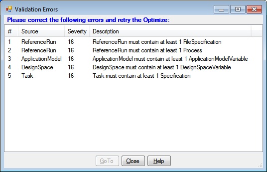 Optimize Validation Errors Dialog Graphic