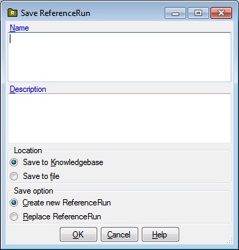 Save ReferenceRun Dialog Graphic