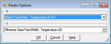 Pareto Options Dialog graphic