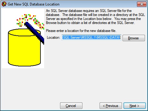 DbWizard Database Location Graphic