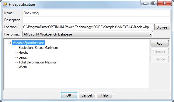 ANSYS FileSpecification Graphic